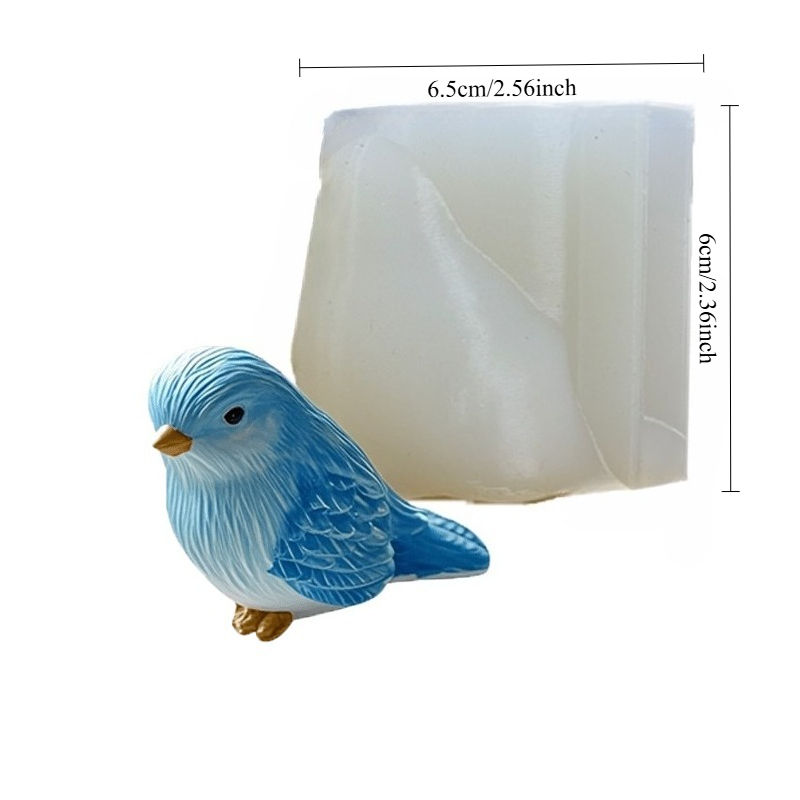 E-shop Harzform . 3D dreidimensionale Vogel-Silikonform | Kreative Tiermodellierung | Geeignet für Kerzen/Gips/Kleber-DIY | Handgefertigt – Perfekte
