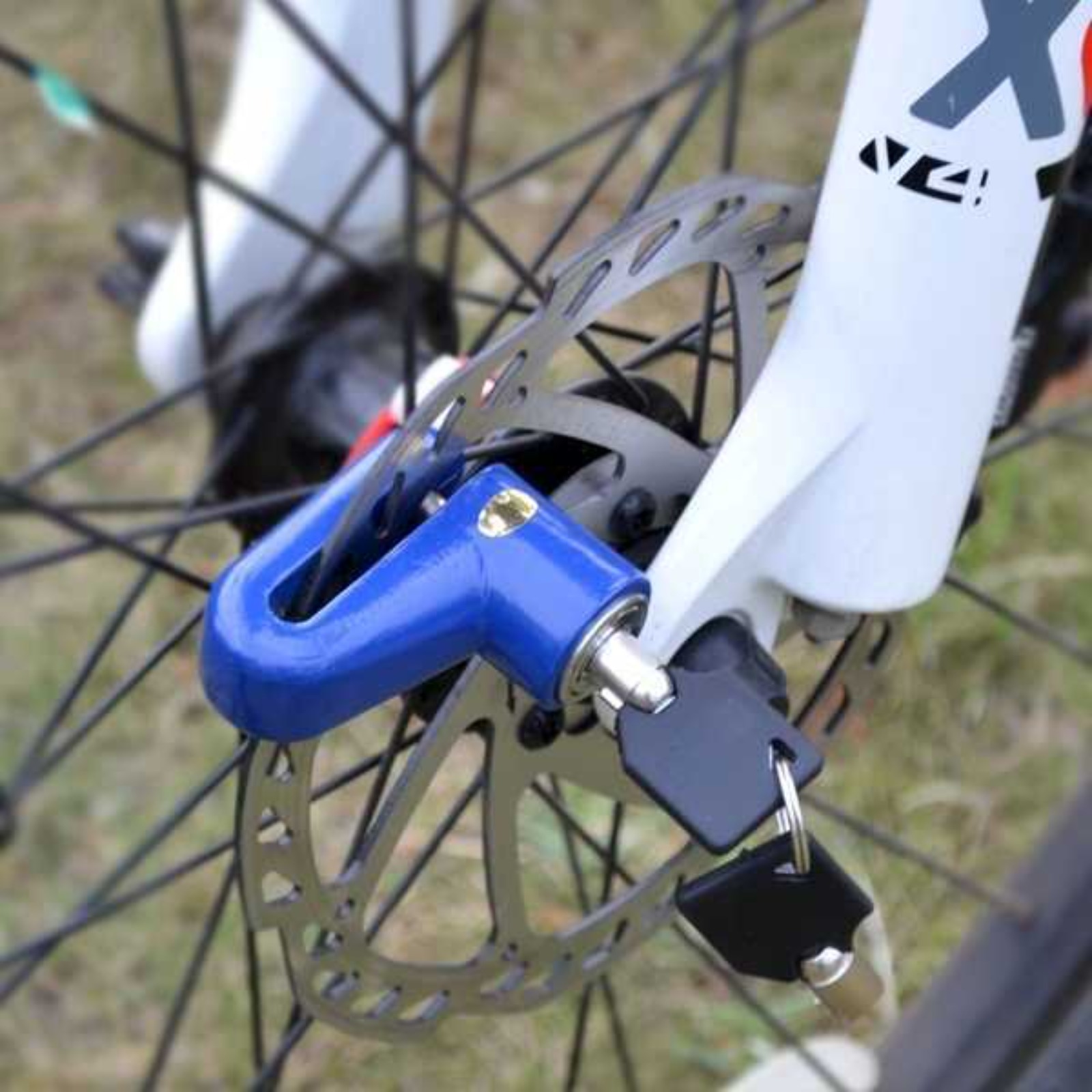 3pcs Heavy-Duty Bicycle Disc Brake U-Lock Set with Keys