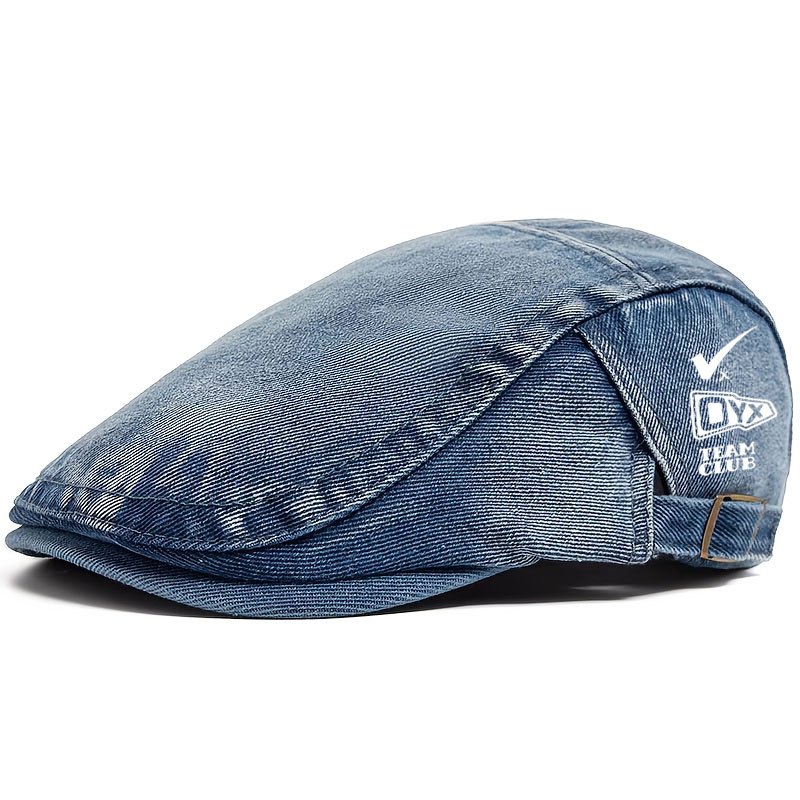 TEMU Unisex Vintage Washed Newsboy Cap, Adjustable Newsboy Taxi Snapback, Lightweight Breathable Casual Driving Hat, Suitable For Men And Women, In