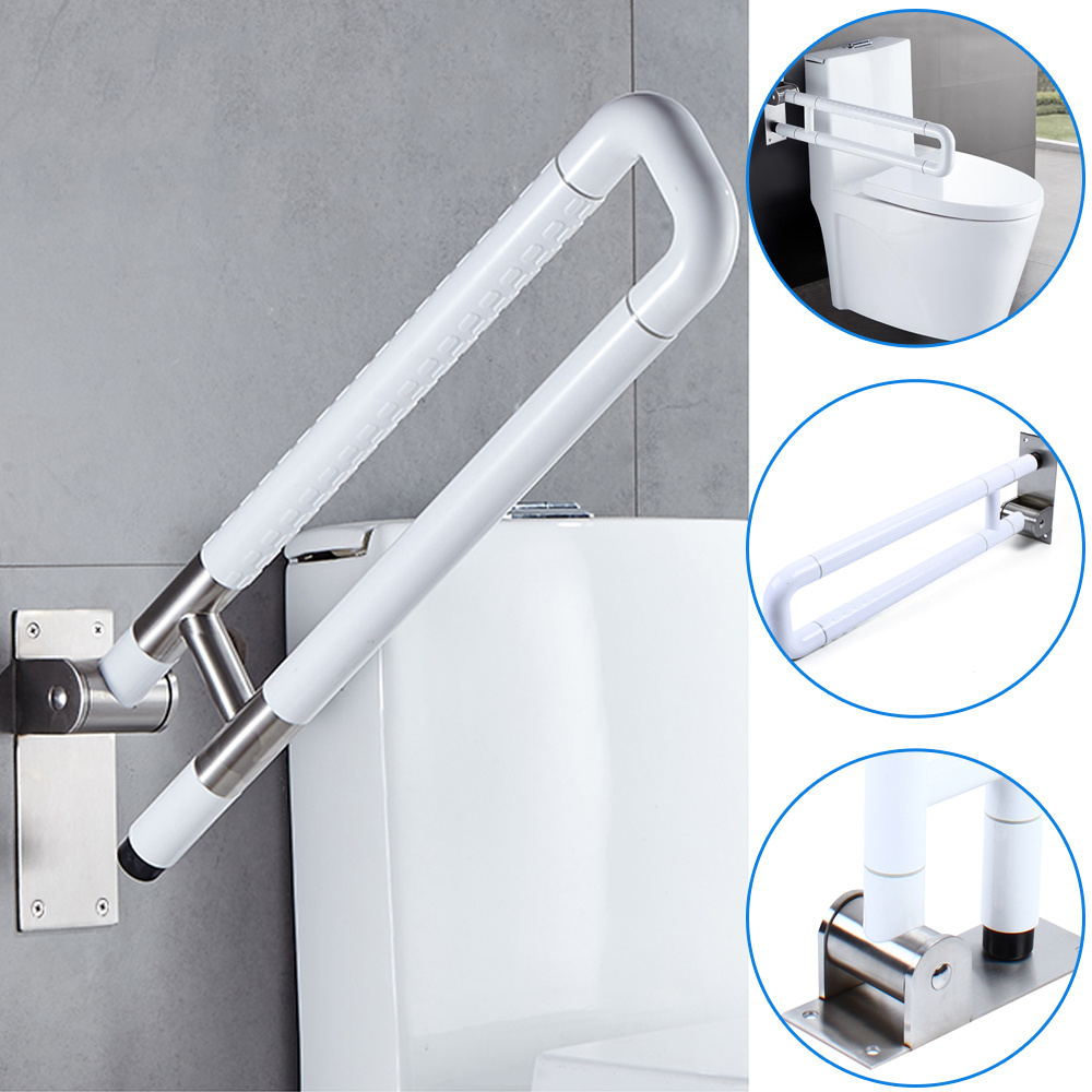 Foldable Toilet Grab Bar, 60 Cm, Wall Support Handle, Foldable Folding Toilet Support Handle Folding Handle Stand Up Aid Support Handle