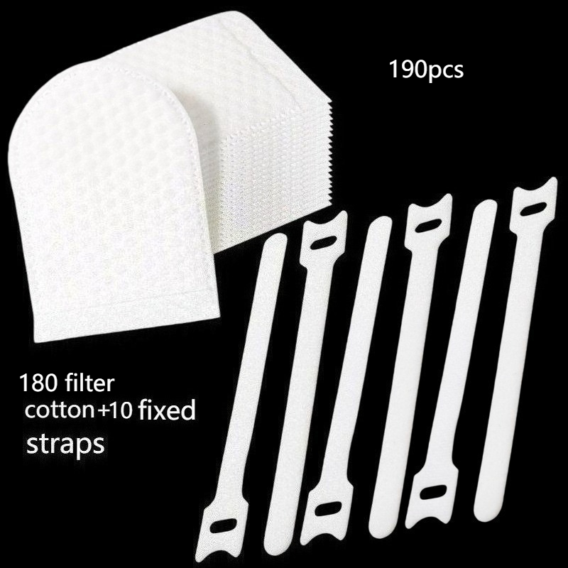 TEMU 190pcs Faucet Filters (including 180pcs And 10pcs Fixing Straps), Universal Water Purifier Replacement Cartridges For Kitchen And Bathroom, With