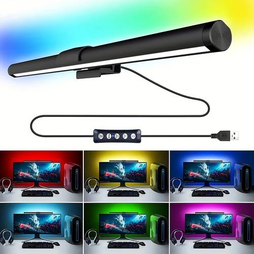 1pc of office game atmosphere screen fill computer monitor screen hanging lamp suitable for home multi scene atmosphere lamp