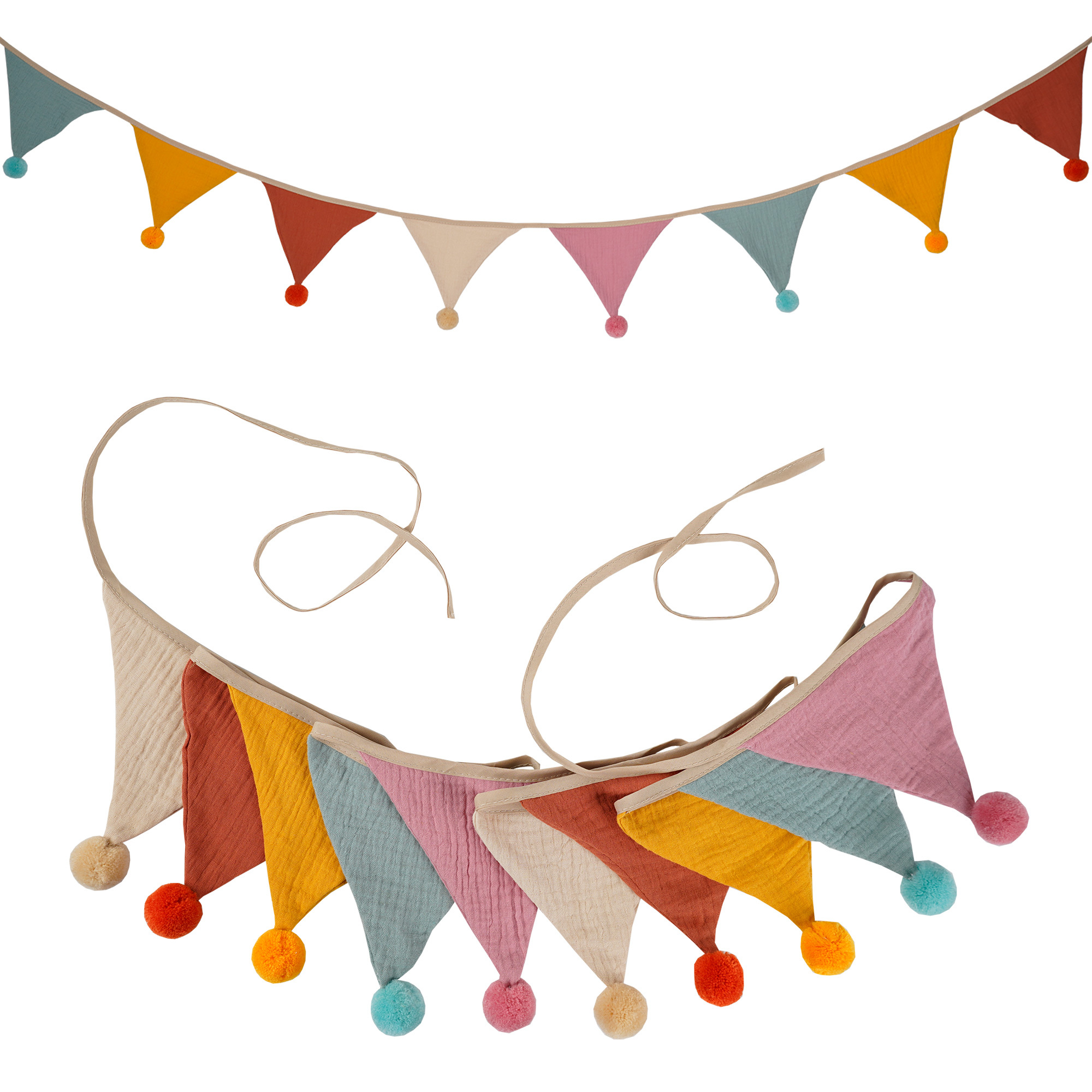 2.6m/8.5ft Fabric Featuring 10 Pennants And Decorative Balls, Requires No Power, Perfect For Celebrations, Baby Showers, , And Christmas – Easily Fosters A Ambiance