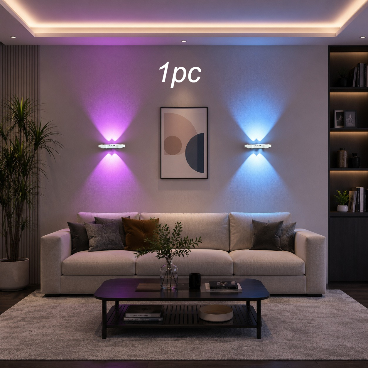 TEMU Lampes Murales Magnétiques à Détecteur de Mouvement, Lampes de Chevet LED Rechargeables avec 3 de Couleur, Veilleuses Ambiantes Détachables
