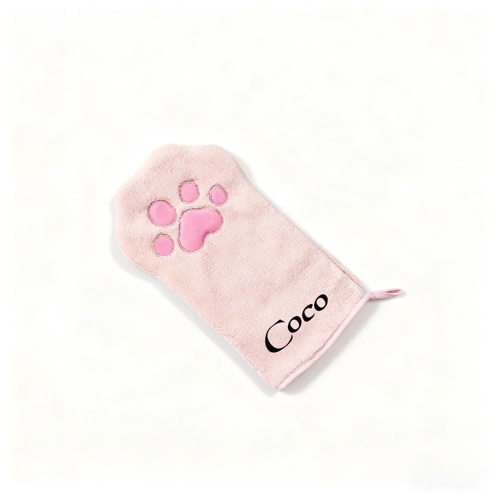 TEMU Guanti da bagno personalizzati per animali domestici con testo - per /cani di taglia. Morbidi, con di , buoni per asciugare, ad asciugatura