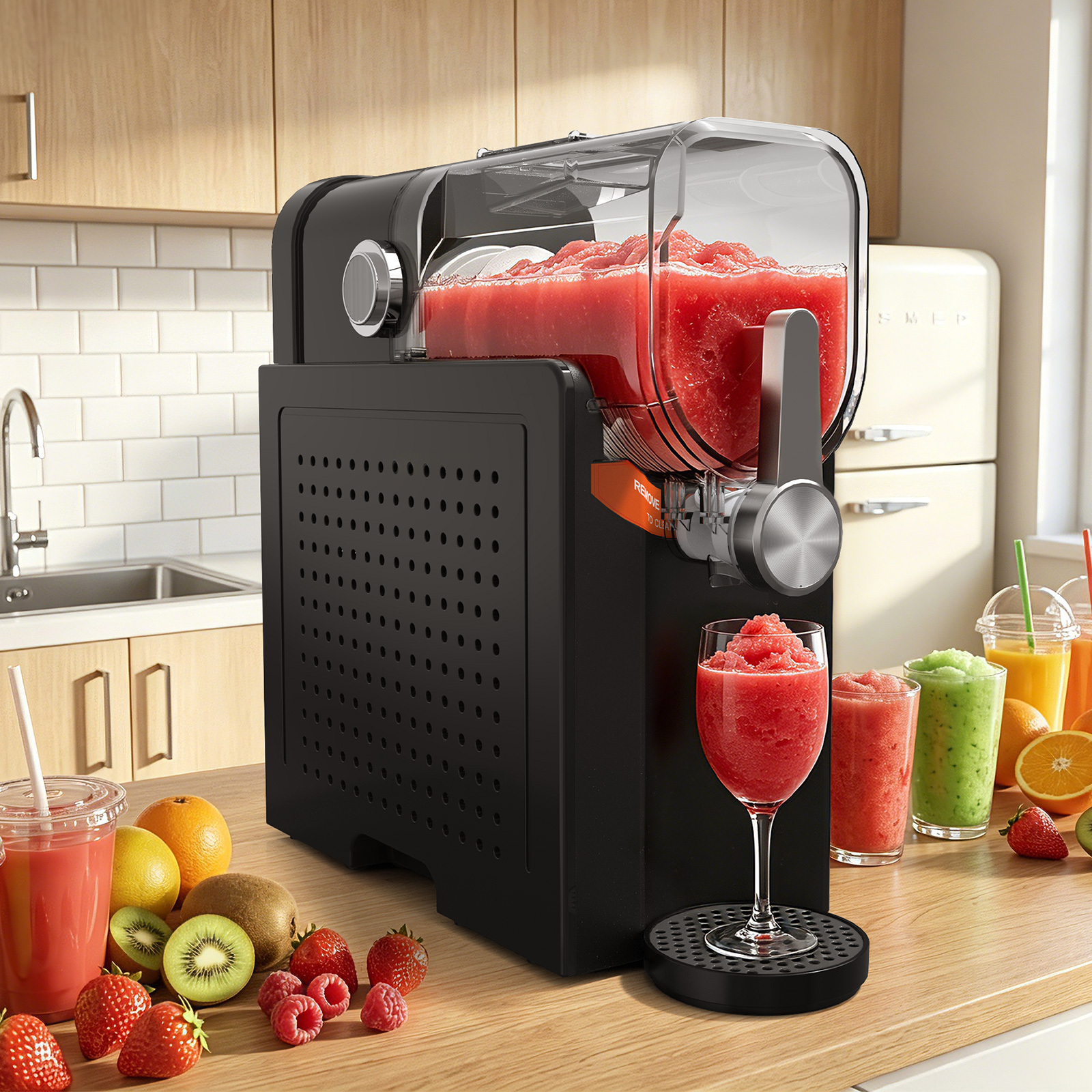Image of 2. 6l Large Capacity Margarita Slush Machine, 15-60 Fast Freeze & 24h Self-clean Drink Maker For Milkshake, , Ice Cream, <55db Household Slush Machine For Kitchen, Camping, Party