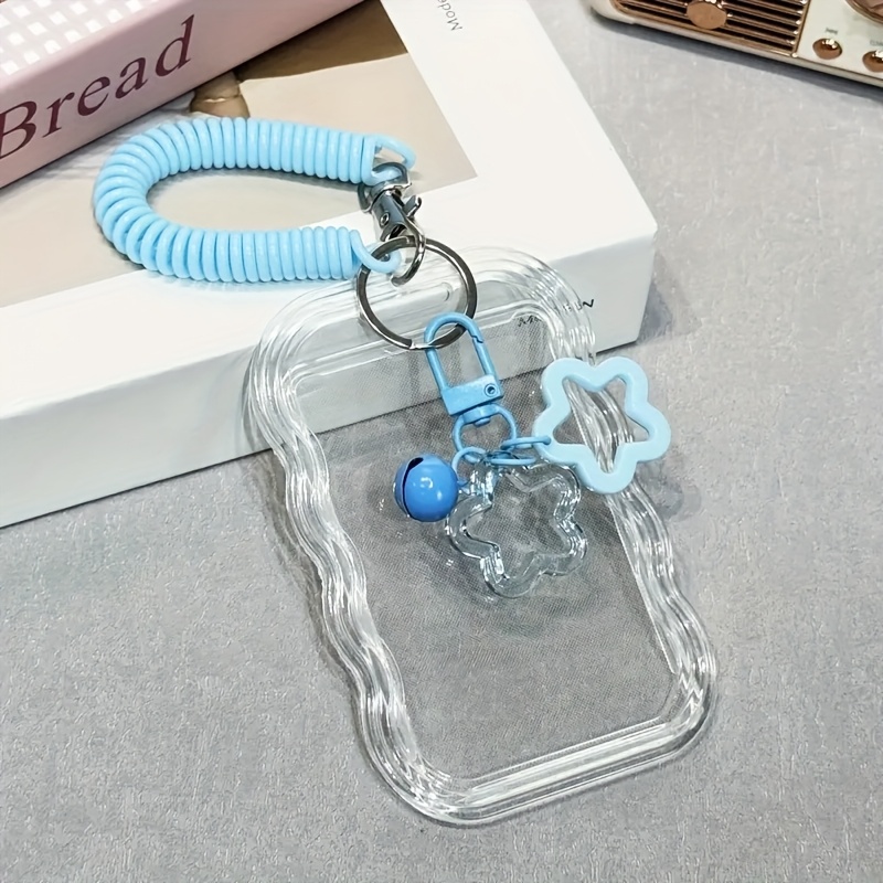 1 set heavy duty retractable id holder with keychain wrist strap transparent pvc card holder with secure locking mechanism anti theft design durable id card for students school ids campus ids ideal gift for back to  