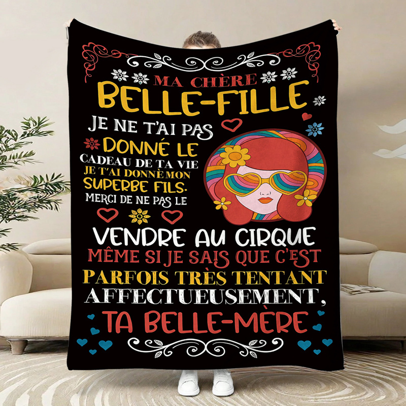 

Couverture en Flanelle pour Belle-Fille - Douce, Confortable & Chaude | Cadeau Idéal pour Anniversaires, Noël, Fête des Mères,