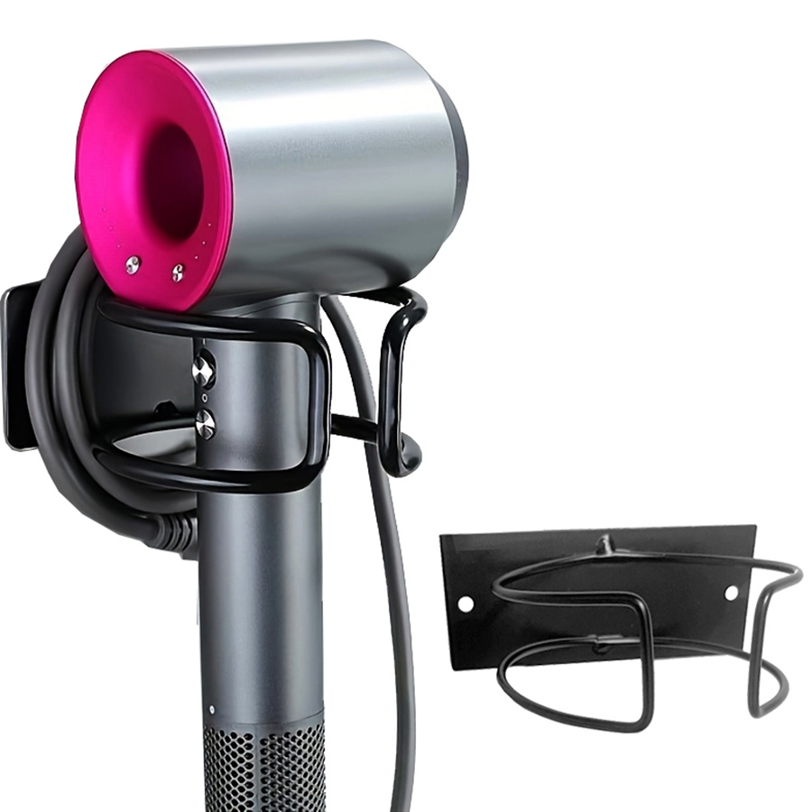 E-shop Rustikaler Haartrocknerhalter aus Eisen, einfach zu installieren – kein Bohren erforderlich, wandmontiert, rostbeständig langlebig, geeignet für