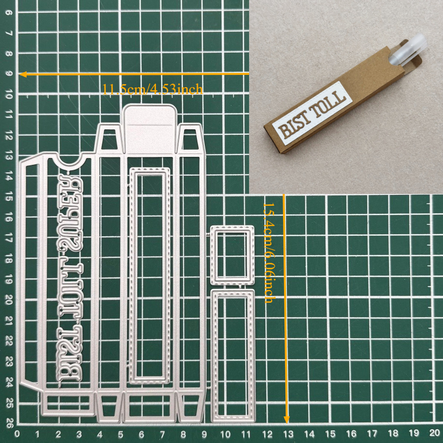Rectangular Box Metal Cutting Dies For Scrapbooking Card Making Stencils Embossing Craft Decoration