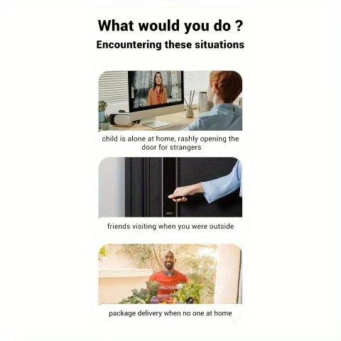 smart video doorbell with 2 4ghz wifi 480p hd night two way talk photo video recording 72 hour cloud storage change rechargeable battery usb powered wall mount design app control for wireless doorbells for home details 1