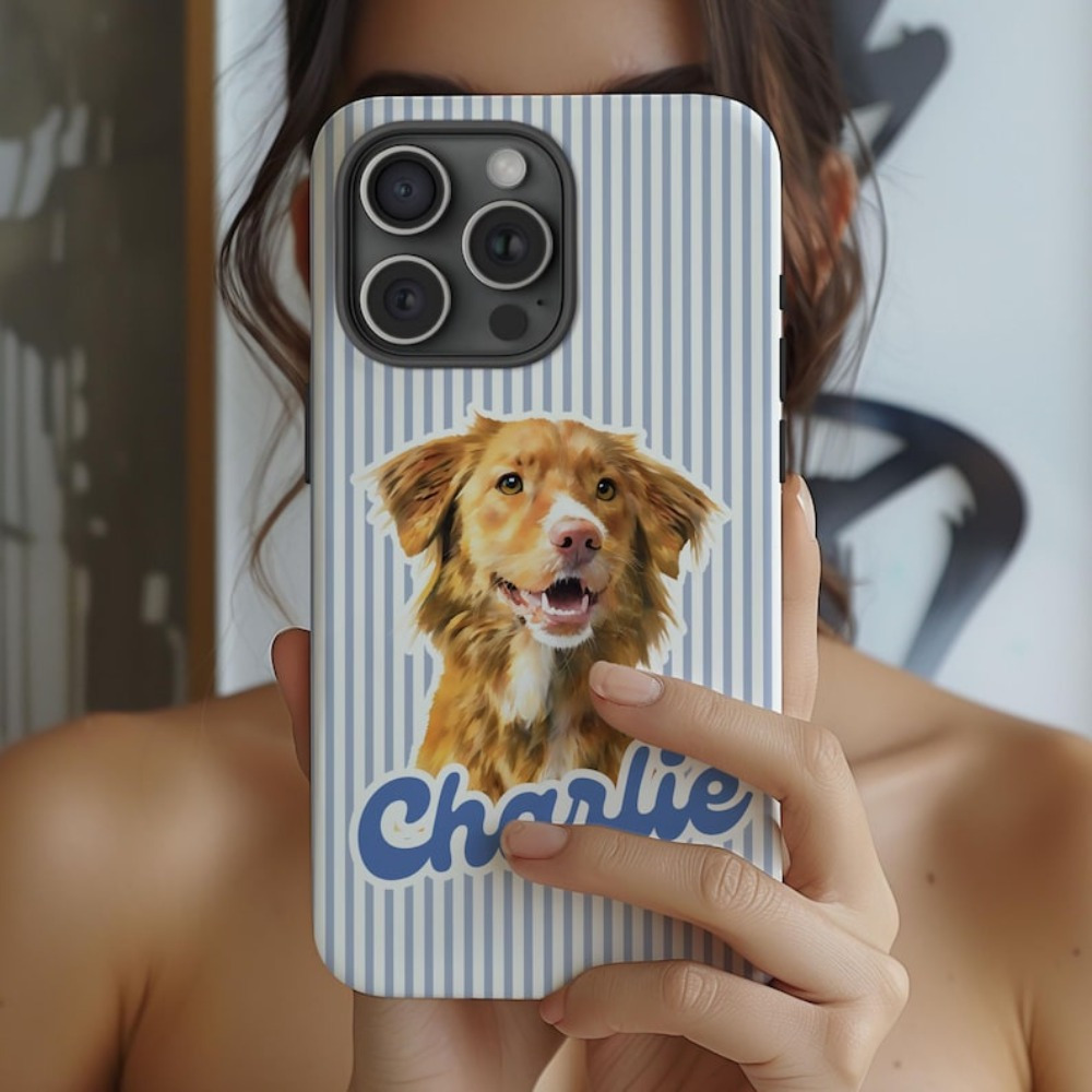 TEMU Custom Dog Phone Cases, Cases, Personalized Cases, Cat Phone Cases, Unique Dog Phone Cases, Phone Case, Lining Phone Case With Little Dog , Case