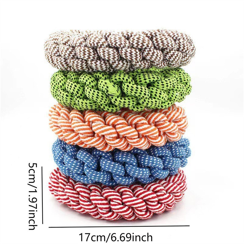 Durable Bite-Resistant Woven Rope Chew Toy for Medium to Large Dogs