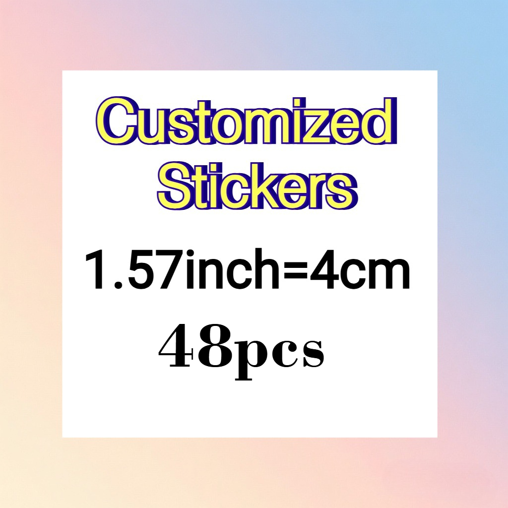 TEMU Custom 4/5/6/7/8cm Personalized Waterproof Label Stickers, White Square High-quality Stickers, Diy Design With Your Own Images, Text, Logos, And