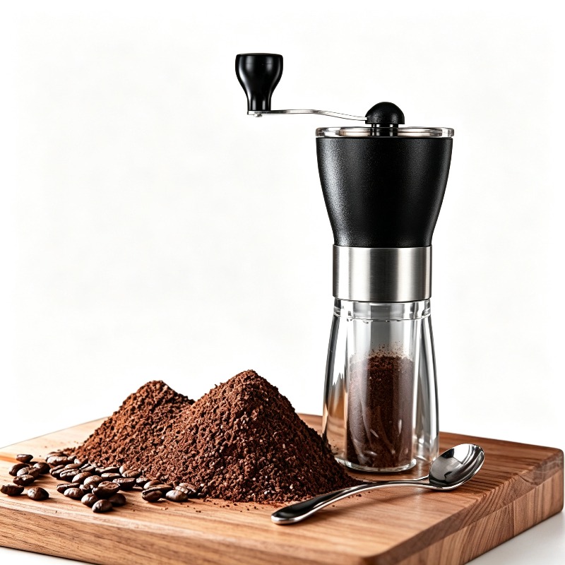 TEMU Grinder Glass Portable Outdoor Coffee Machine Ceramic Grinding Core Pepper Coffeeware For Kitchen (1pc)