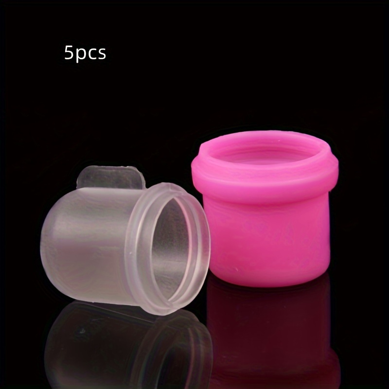 5pcs Nail Polish Remover Clip Set | Reusable Nail Gel Soak Off Caps | Finger Sleeves Nail Removal Hat Easy Nail Tool ( In )