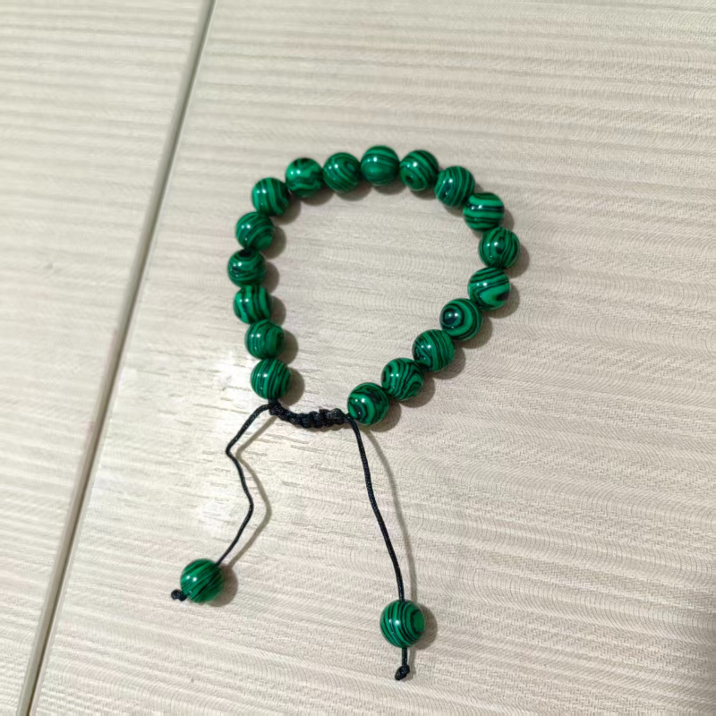 TEMU Bracelet ajustable en corde noire avec perles turquoises, Bracelet en perles turquoises , Bracelet à cordon facilement à , Bijou unisexe