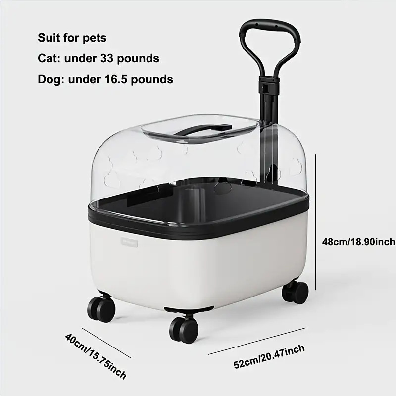 panoramic view   heavy duty pc with 360   visibility zippered     for airplane car vet   travel carrier for cats small dogs durable   case with  