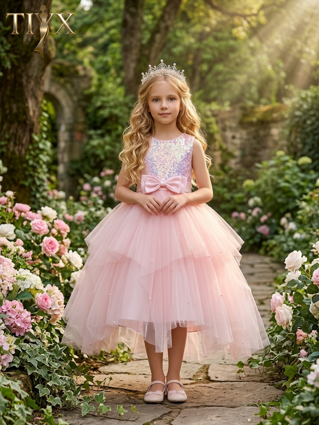dusty pink flower girl dress Flower Girl Dress Long Sleeve Dusty Rose Tulle Junior Bridesmaid Dress 11/12 / Dress/No Sash