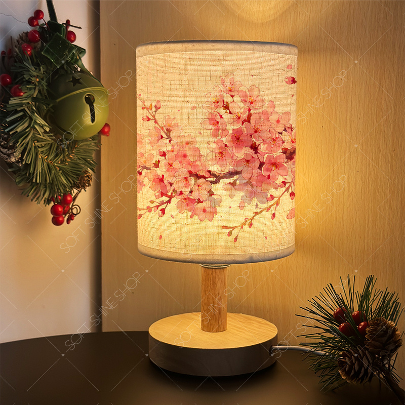 Fabric USB Powered Table Lamp for Bedroom & Office