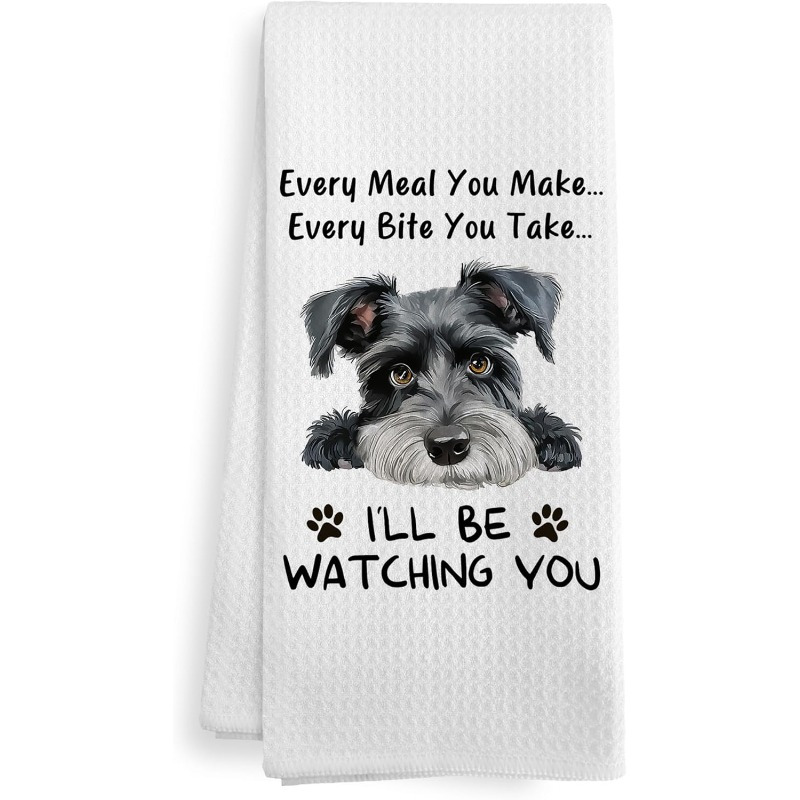 

Schnauzer : 18x26" Kitchen Towel - Perfect Gift For Dog Enthusiasts, Women & | Ideal For Cooking, Baking & Cleaning