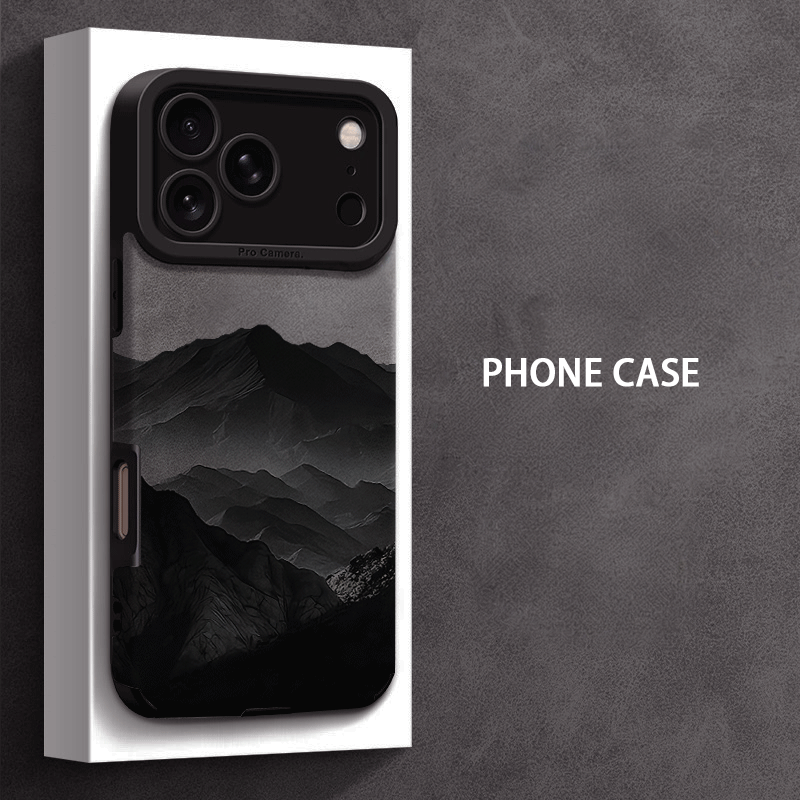 TEMU Phone Case - A Stylish Phone Case With A Sleek Mountain Outline, Cool And Minimalist, Versatile And High-end, Designed To Be Drop-resistant And