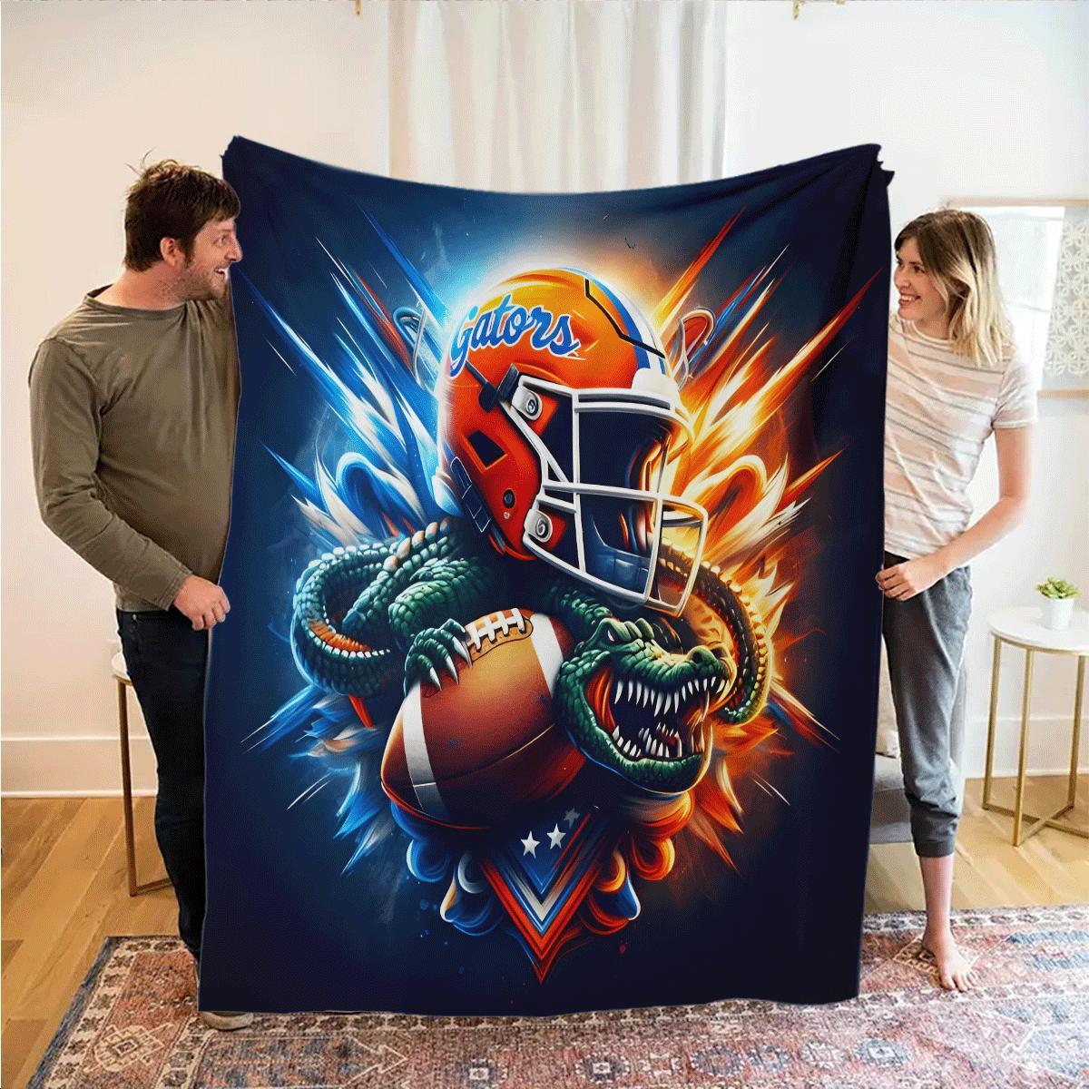 

Gator Football Flannel Throw Blanket - & Soft For Couch, Bed, Office, Camping | , Bohemian Style