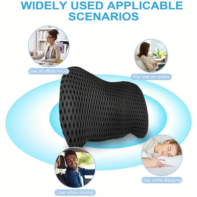 2pcs 1 seat pad 1 lumbar support pillow memory foam seat cushion lumbar support pillow set ergonomic office chair cushion for back car seat wheelchair gaming chair breathable machine washable cover Product details 7