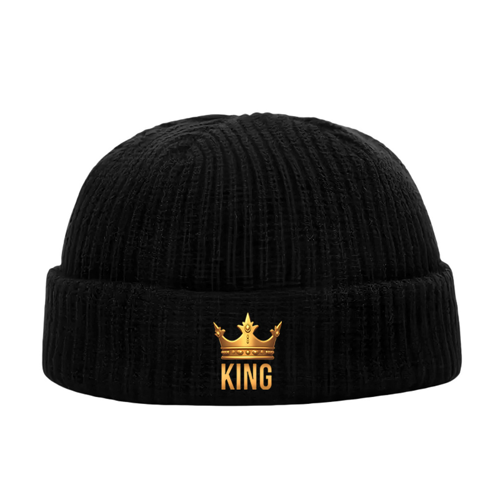 TEMU 1pc A Melon-shaped Hat For - Hip-hop Winter Beanie With Melon, Warm Brimless Hat Suitable For Outdoor, Christmas, New Year, Parties, Hand