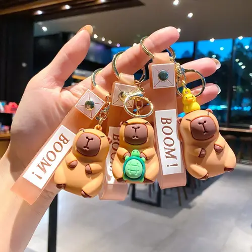 Neck Rope Graduation capybara keychains sold on Temu United States