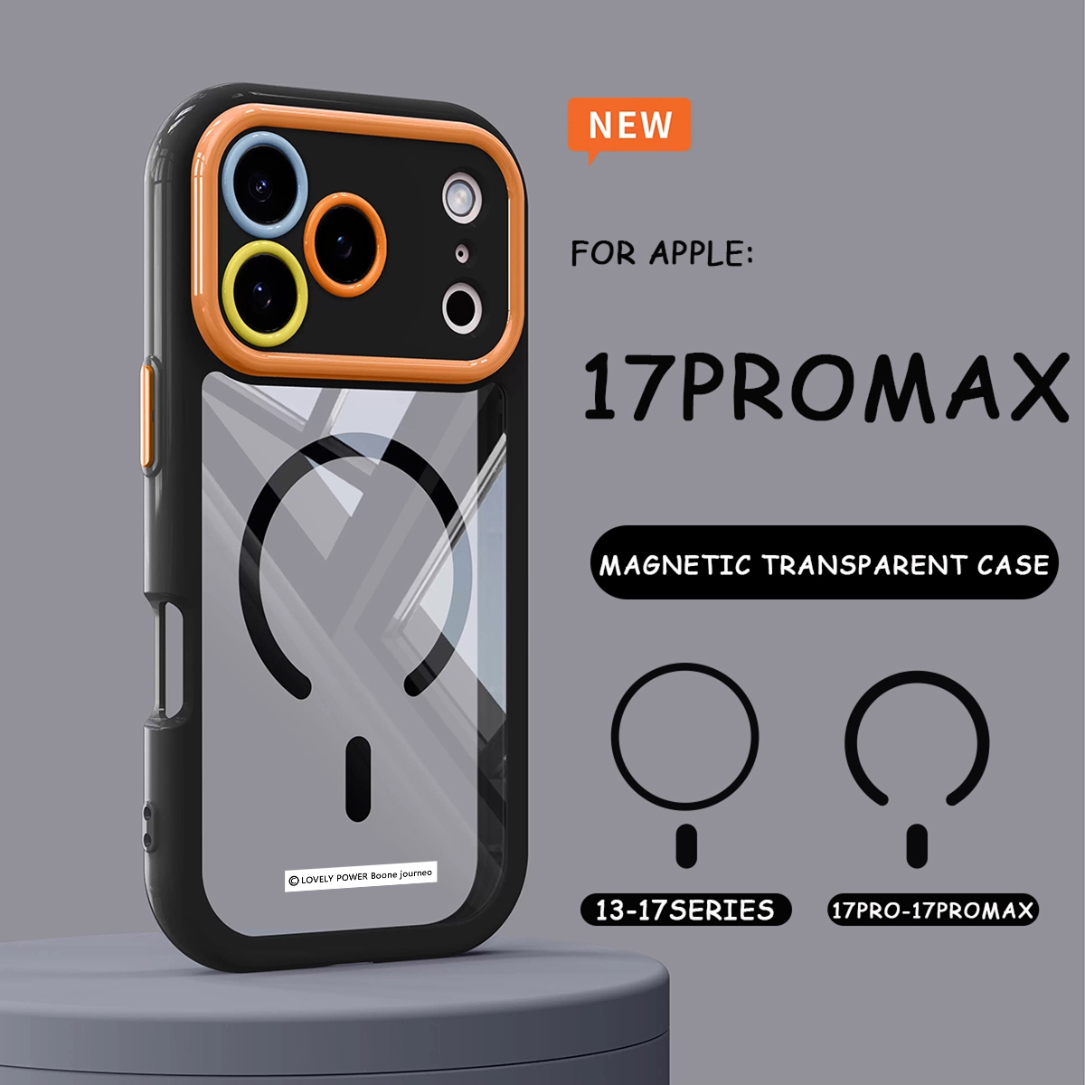 TEMU Coque de téléphone : coque de téléphone 2026, chargement fil, avec bobine magnétique, haut de gamme, compatible avec iPhone 17/17 Pro/17 Max,