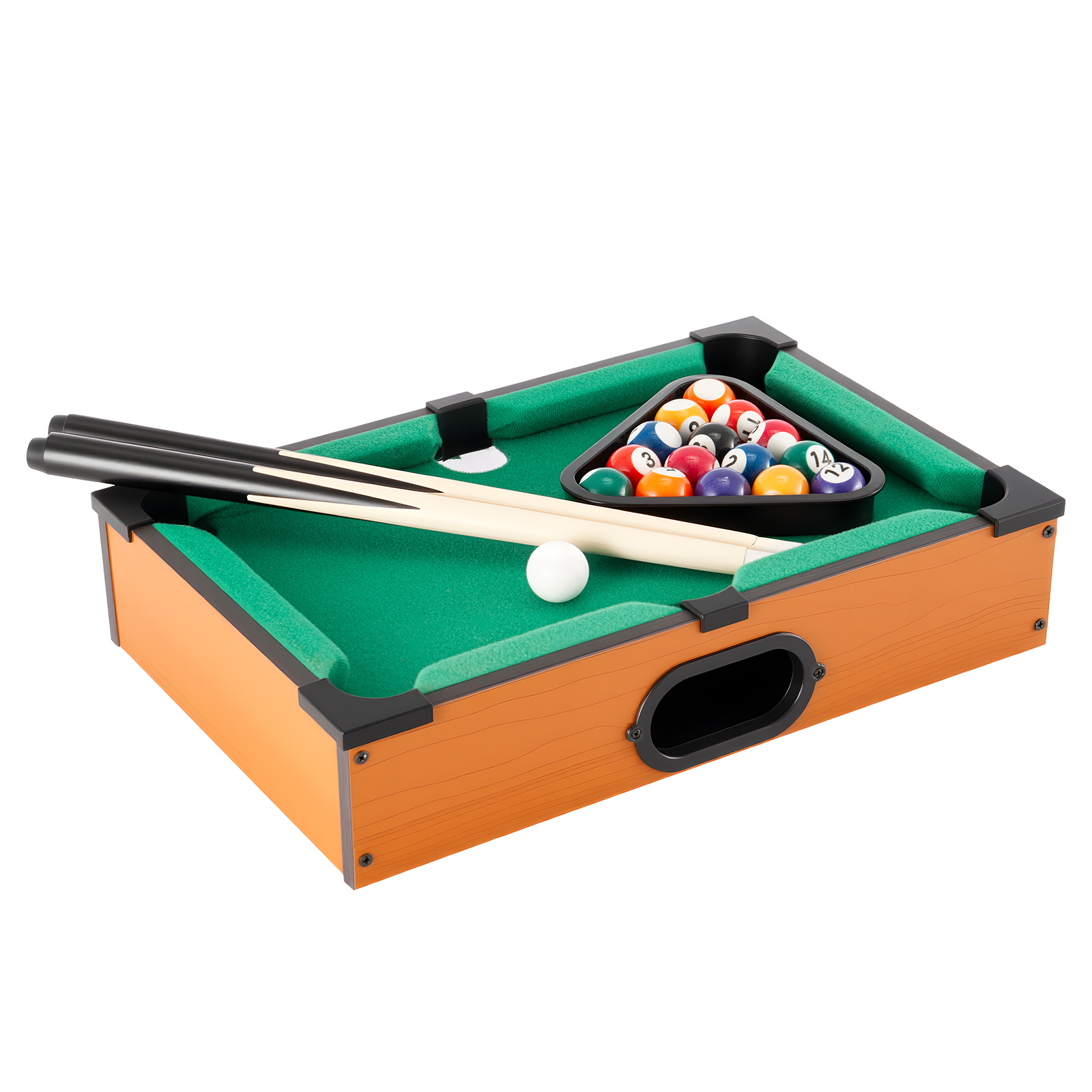TEMU Mini Pool Table Suitable For Home Use - Compact Snooker Table Set With Wood Tabletop, Portable For Parties, Bars & Outdoor Use, Space-saving For