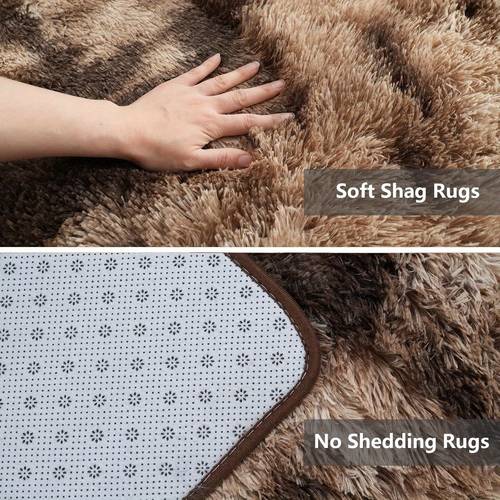 item picture luxurious and soft large area rug for living rooms bedrooms or dorms featuring a non slip plush design that adds to your floors in a coffee color