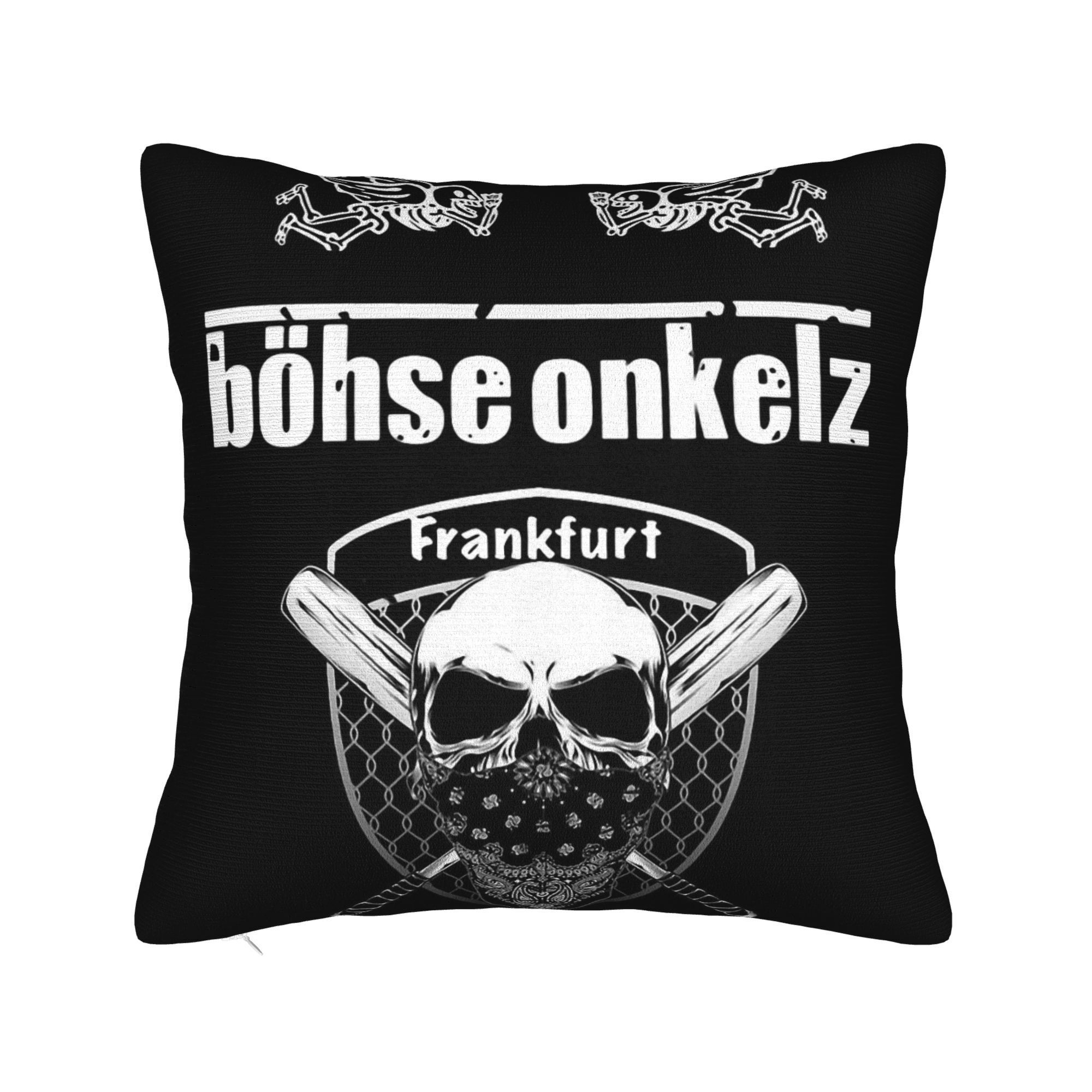 

1pc Rock Band Themed Decorative Pillow Cover, Woven Polyester, Machine Washable, Zipper Closure, With Insert Not Included For Home Decor