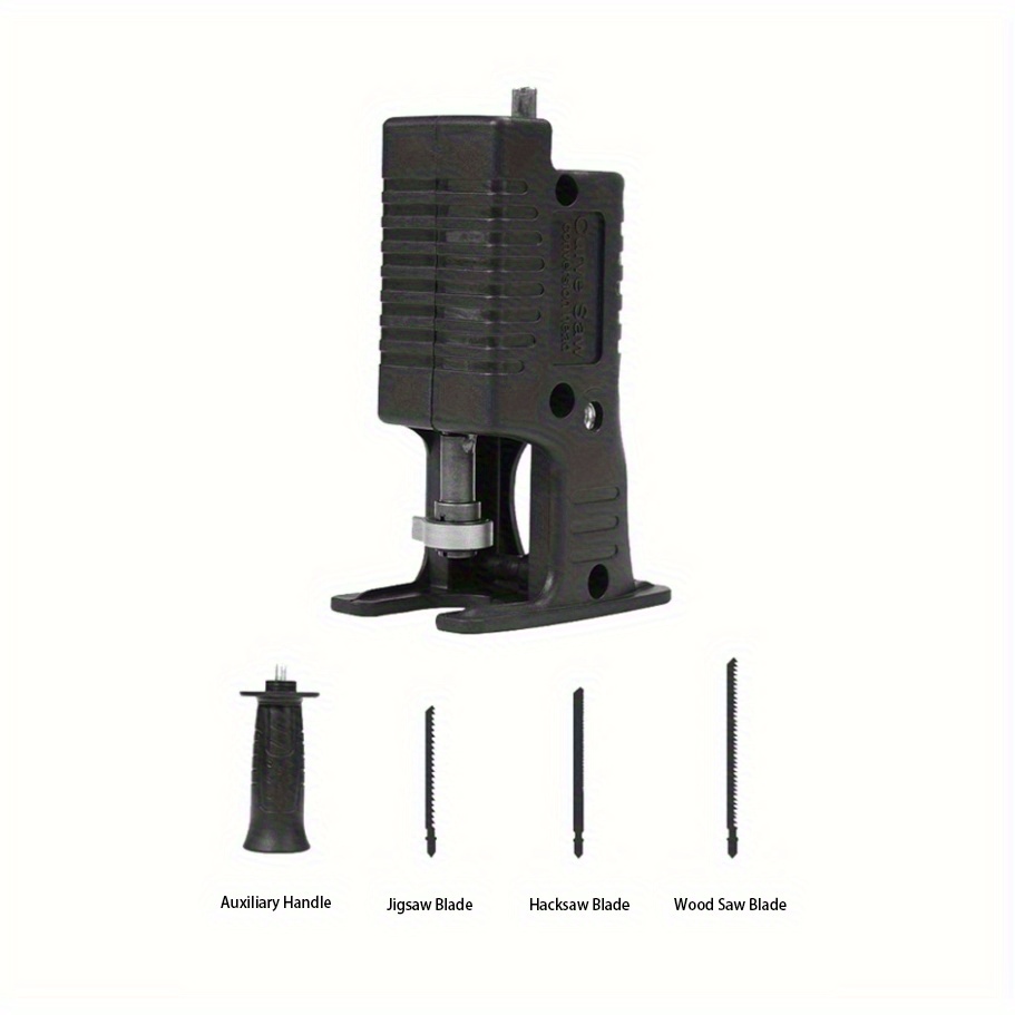 TEMU 1pc Drill Saw Attachment- - Heavy-duty Conversion Accessory For Wood, Plastic, And Metal Cutting- Compatible With Standard Drills- Compact And
