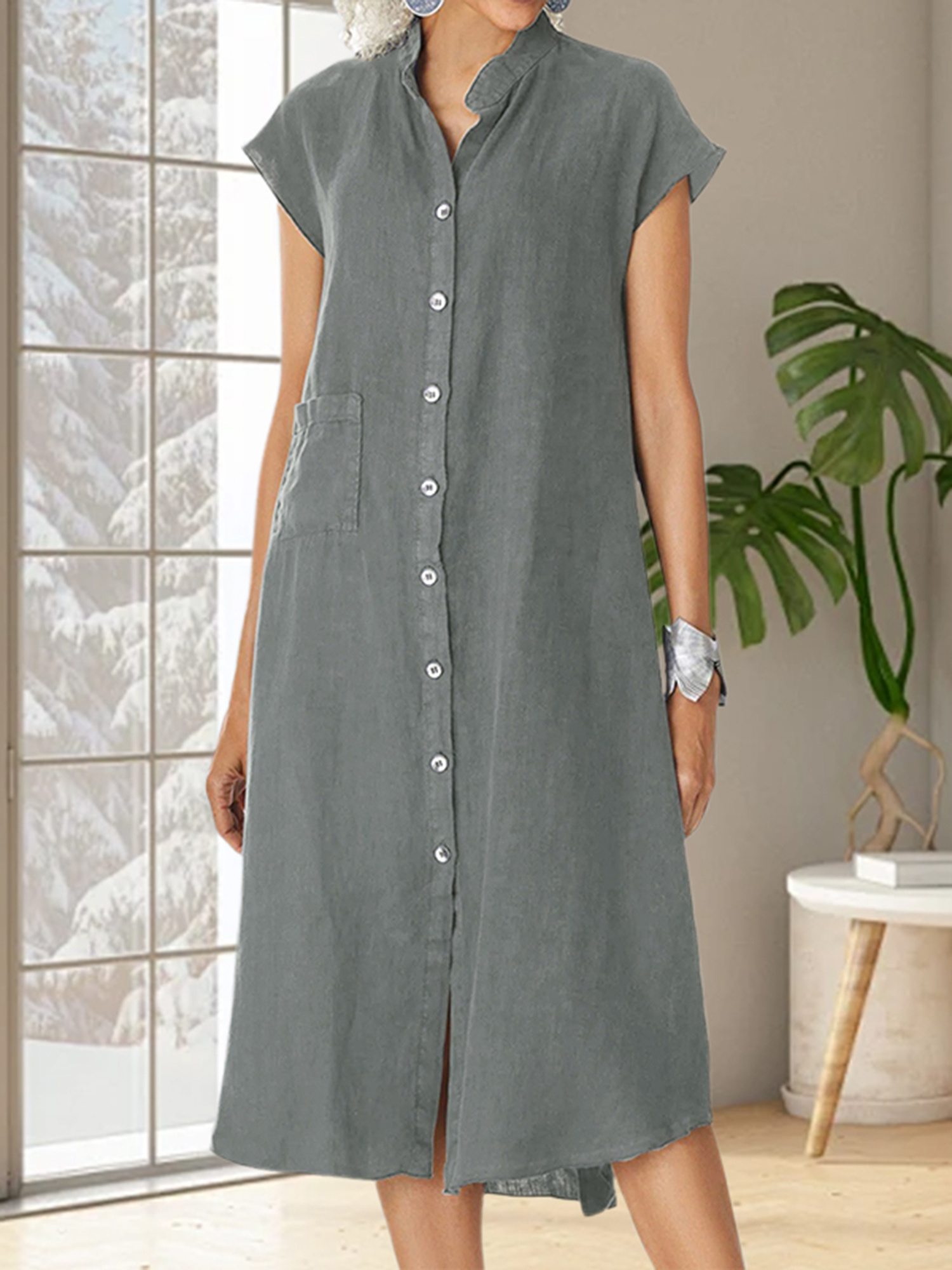 chinese dress ladies Canbebig Women's Cotton Linen Dress Long Sleeve Casual T Shirt Dress Loose  Tunic Midi Dress Summer Linen Dresses with Pockets Black at Amazon Women's  Clothing store main image 0