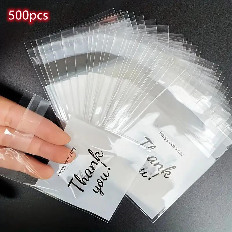 

500pcs ' You' Printed Gift Bags - , -sealing Plastic Pouches For Jewelry & Accessories