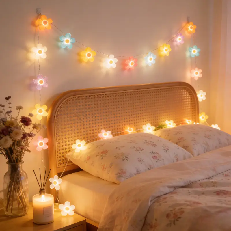 1 stück blumen lichterkette 2 meter / 20 led lampen
