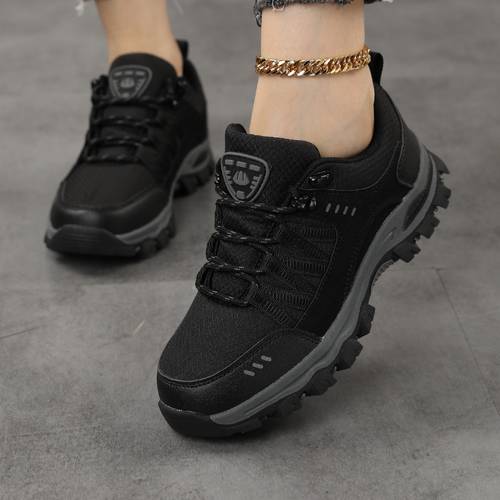 sneakers new mens hiking shoes fashionable mens sports soft soled comfortable hiking shoes stable support low top lace up thick soled wear resistant unisex suitable for suitable for outdoor rock climbing and adventure
