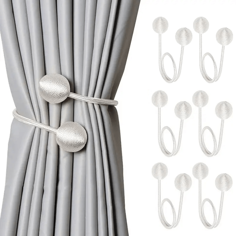 6 DIY High-Quality Nordic Style Curtain Strings, Featuring Woven Design and Durable Materials for Fixing Curtains, Suitable for Thin or Thick Curtains, Perfect for Decorating Bedroom, Living Room, Kitchen, and Office Curtains.