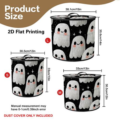 2d flat 1pc halloween cute ghosts dustproof appliance cover foldable and universal for most small kitchen appliances for rice cooker air fryer juicer