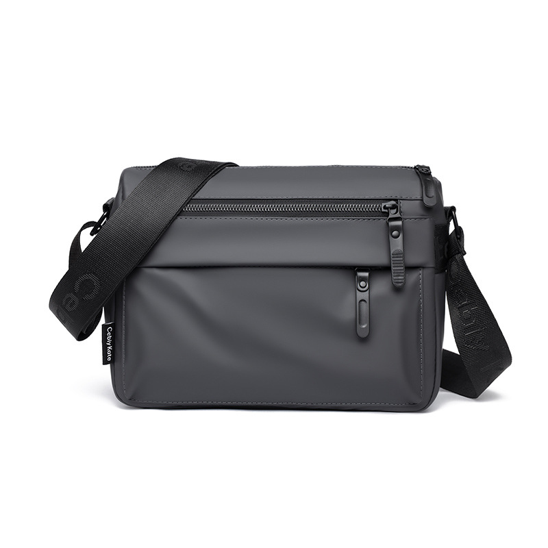 Image of Border Men's Messenger Bag Double Zipper Large Capacity Men's Shoulder Crossbody Bag Cycling Bag