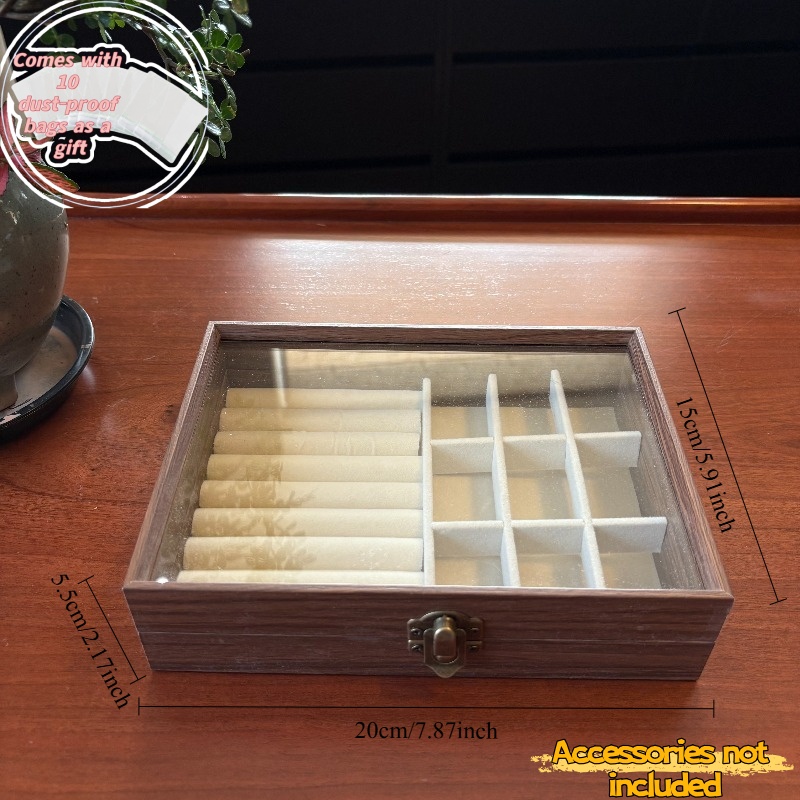 White Velvet-Lined Flip-Top Jewelry Storage Box