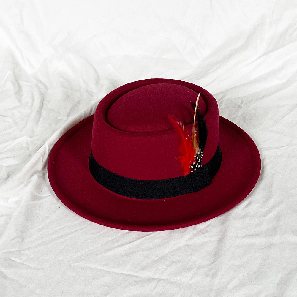 Vibrant Red Feathered top Hat Mini Top Hat Red Feather Fascinator Cocktail at Amazon  main image 4