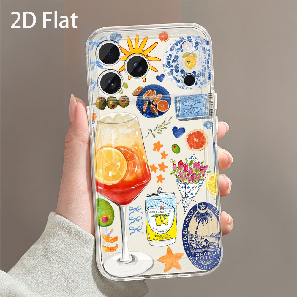 TEMU Phone Case: 2d Flat Fashion Pattern Mobile Phone Case, Thickened , Shockproof And Drop-proof Tpu Soft Protective Case, Suitable For Iphone17 16