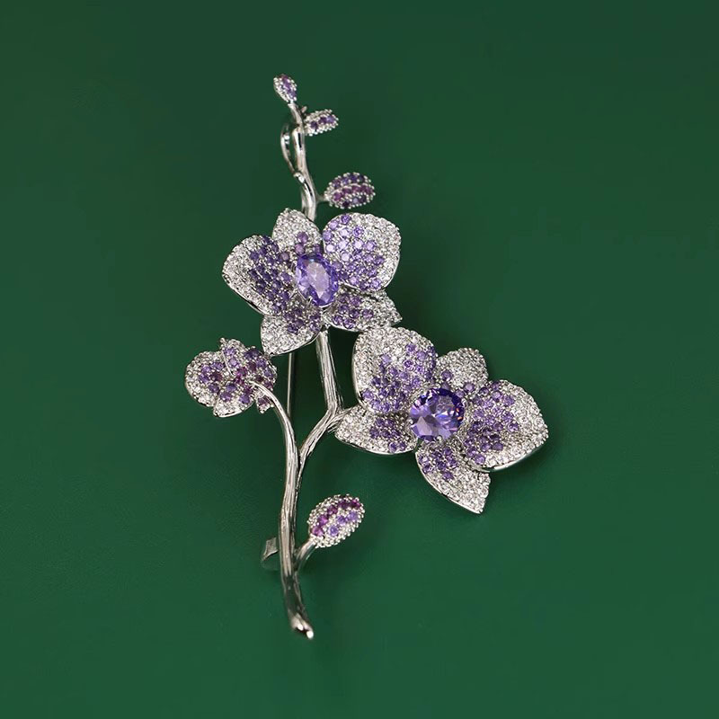 TEMU Broche de , 1 pieza, ramillete de lujo de , elegante flor de solapa de para mujer, accesorio para traje