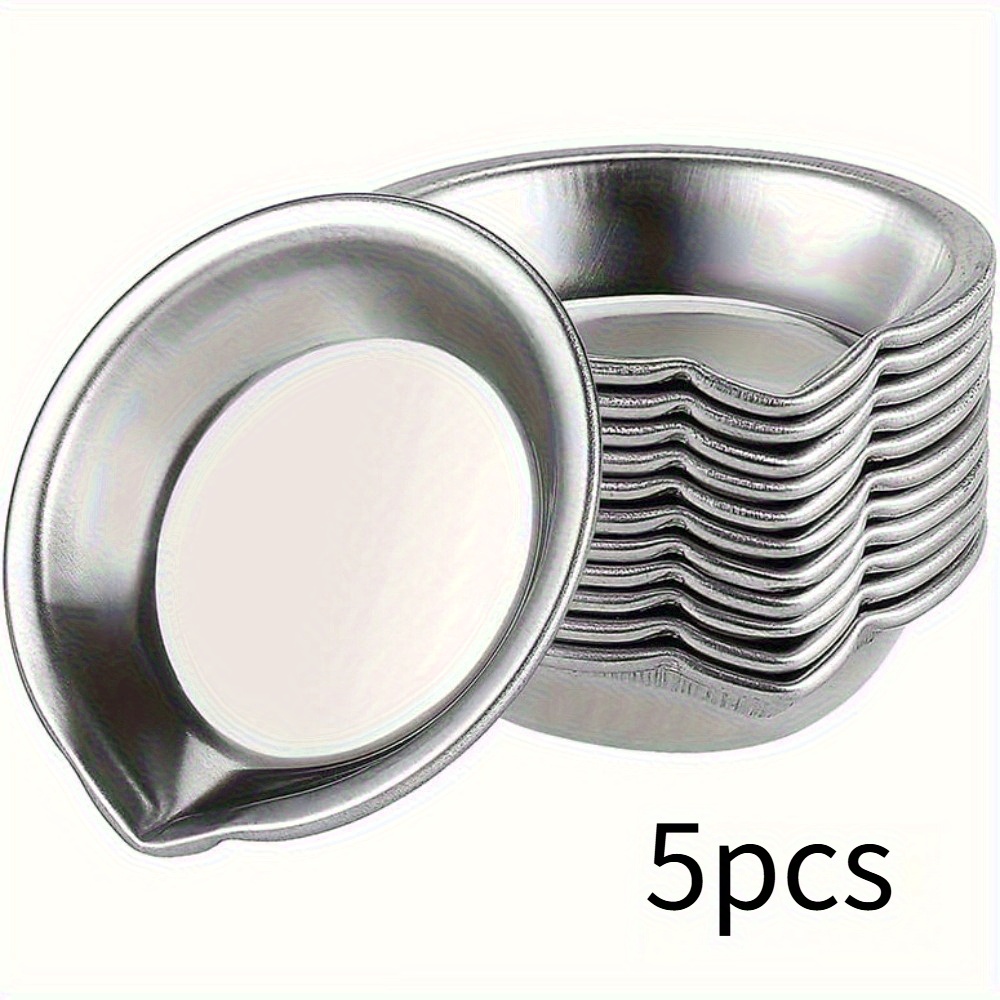 Image of 5pcs Mixing Paint Palette, Stainless Steel Round Palette, Paint Palette, Painting Spray Paint Mixing Tool