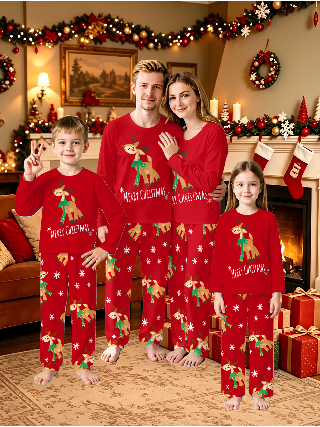 Family Matching Pajama Set 2pcs Outfit Gift