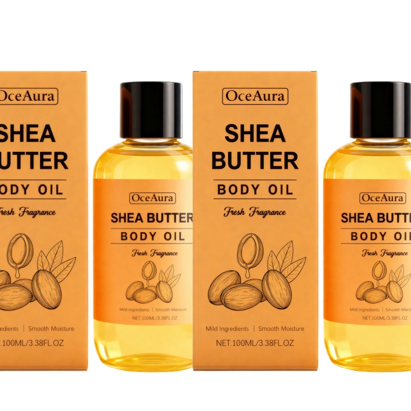 TEMU 2pcs/4pcs Oceaura Shea Butter Body Oil. This Oil Is Gentle And Moisturizing, Suitable For The Entire Body. It Has A Light Texture And Is