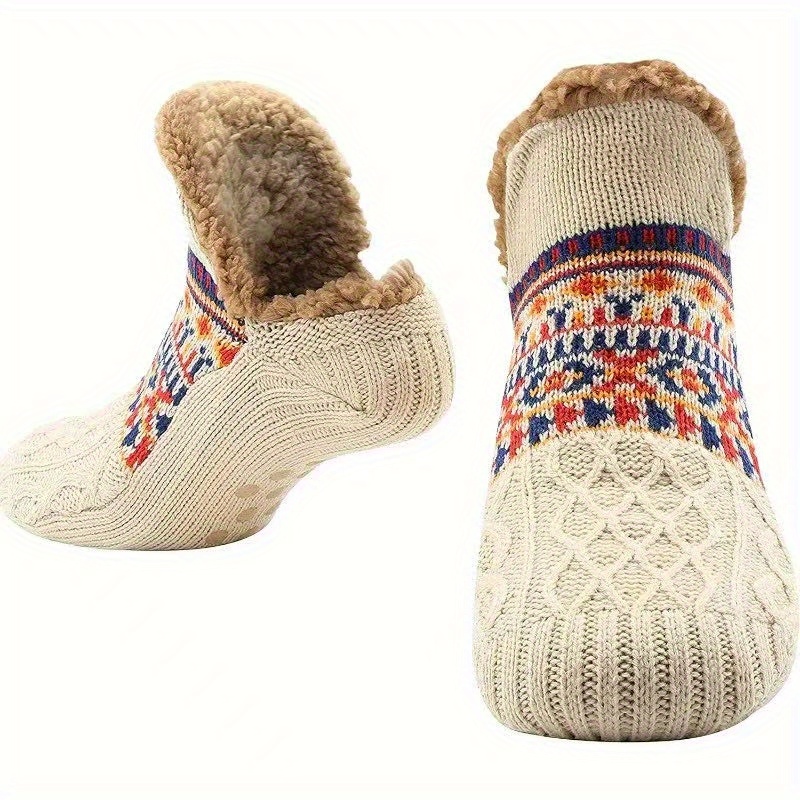 TEMU Comfortable And Fluffy , , Non-slip Socks, Universal Men's Style, Perfect Gift For , Boyfriend, Girlfriend, Christmas Gift, Ideal Holiday